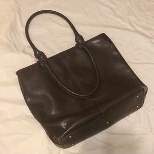 Aldo Brown Leather Tote Bag